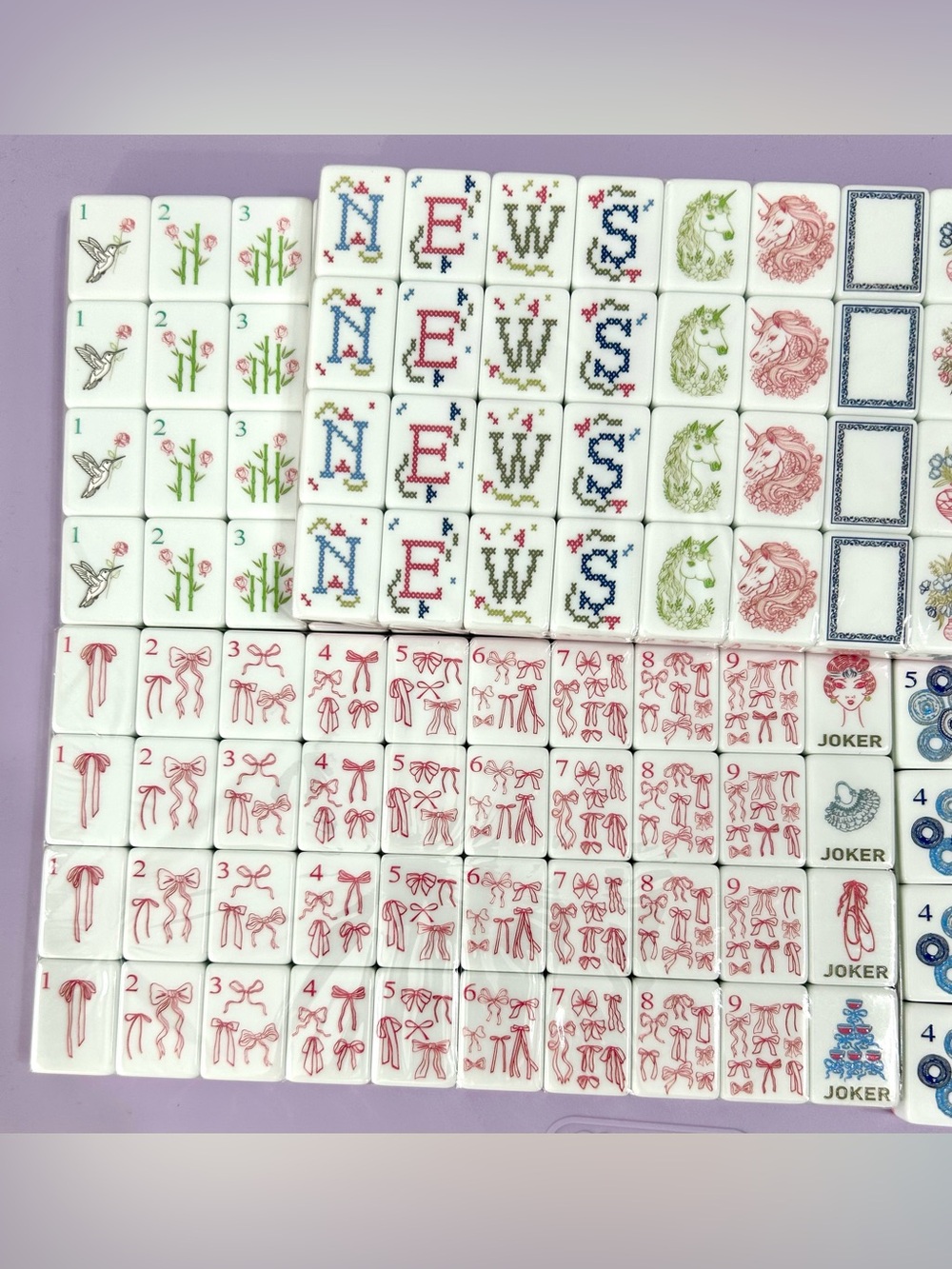 American Mahjong Tile Set Grandmillennial Coquette Mahjong PINK